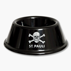 St. Pauli Totenkopf Hundenapf - schwarz-OS