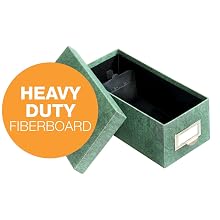 Globe-Weis Index Card Storage Box, 3x5 Inches, Green, (93 GRE)