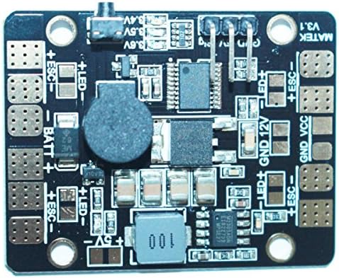 MAXSTIV 5in1 V3 PDB BEC-5V/3A LED Lighting Control Tracker Low Voltage Alarm LED &amp; POWER