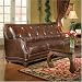 Biltmore Button Tufted Leather Sofa By Coaster Furniture With Silver Shipping