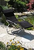 LECO 39398116 Schaukelstuhl-Kissen passend zum Alu-Schaukelstuhl, schwarz