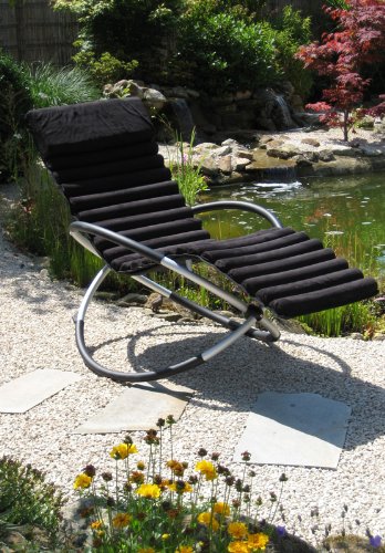 LECO 39398116 Schaukelstuhl-Kissen passend zum Alu-Schaukelstuhl, schwarz Preisvergleich