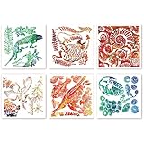 Roylco Fossil Rubbing Plate with Idea Guide and Reference Chart, 7 X 7 in, Set of 6