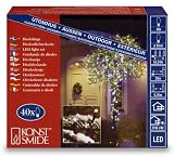 Konstsmide 3610-200 Micro LED Lichterkette (40 kalt wei&szlig;e Dioden, 24V Au&szlig;entrafo, 2.4W, schwarzes Kabel)