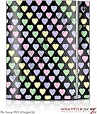 Sony PS3 Skin Pastel Hearts on Black