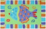 Tropical Reef Kissing Fish JellyBean Accent Rug