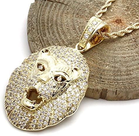 CSG Tyga Lion King Golden Pendant Men's Hip-hop Jewelry Micro Pave Charm CZ Wings