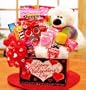 Beary Huggable Valentines Day Gift Basket for Kids