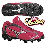 Mizuno Men's 9-Spike Lightning RP Low ( sz. 15.0, Red/Silver )
