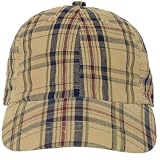 over-dyed plaid baseball cap