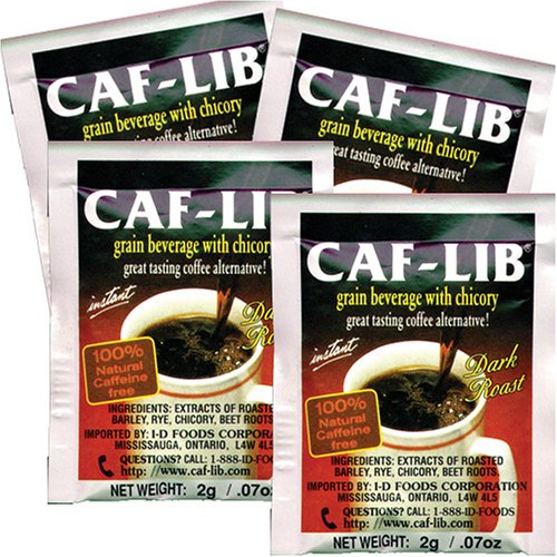 Caf-lib Caffeine-free Coffee Alternative - 10 Single Serve Pouches