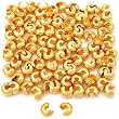 100 Real Gold Plated Crimp Bead Covers For Beading 5mm New