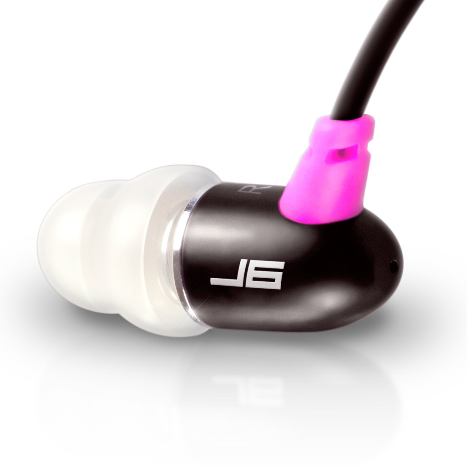 JBuds J6M High Fidelity Ergonomic Earbuds Style Headphones with Mic (Nero Black) $49.95