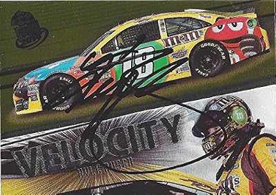 AUTOGRAPHED Kyle Busch 2014 Press Pass Racing VELOCITY (#18 M&Ms Team) Signed Collectible NASCAR Insert Trading Card with COA