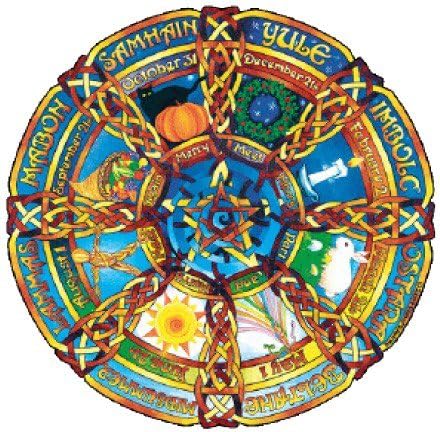 Pagan Holiday - Window Sticker / Decal - Circular 4.5" Translucent