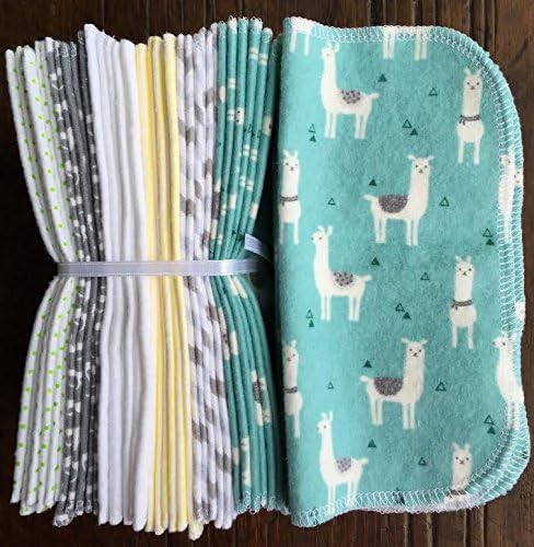 Cloth Baby Wipes Starter Kit. Set of 3 Dozen Wipes.C. Reusable Cloth Wipes. Baby Shower Gift. Eco Friendly. Reusable Cloth Napkin. Reusable Dryer Sheets. Teal Lhamas
