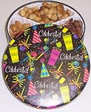 Scott's Cakes Glazed Nut Combo Macadamia Nut, Cashew, and Pecan in a Celebrate Tin by Scott's Cakes