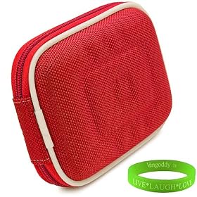 Nylon Red point and shoot digital camera case with Reinforced Zipper and Unique Extra Thick Design to fit your Canon Powershot: A800 A810 A1200 A1300 A2200 A2300 A2400 IS A3300 A3400 A4000 SX230 hS SX260 hS S95 S100 ELPH 110 HS ELPH 100 HS ELPH 510 520 530 HS ELPH 300 310 320 HS!!!