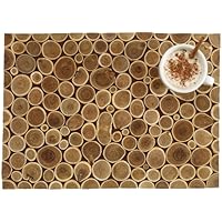 Design Ideas Branch Mat, Qingke Wood, Brown