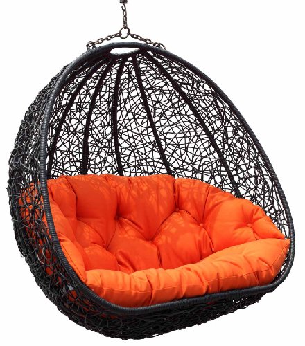 Estella - Dual Sitting Outdoor Wicker Swing Chair/ Porch Hanging Chair - DL024BK Estella - Dual Sitting Outdoor Wicker Swing Chair/ Porch Hanging Chair - DL024BK