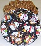 Gourmet Food : Scott's Cakes 2 1/2 lb. Snicker Doodle Cookies in a Happy Snowman Tin