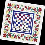 Vintage Button Checkers - A Tablecloth, a Game!