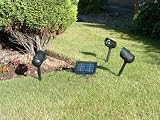 Set 3 Solar Garden Spotlight Set- Black