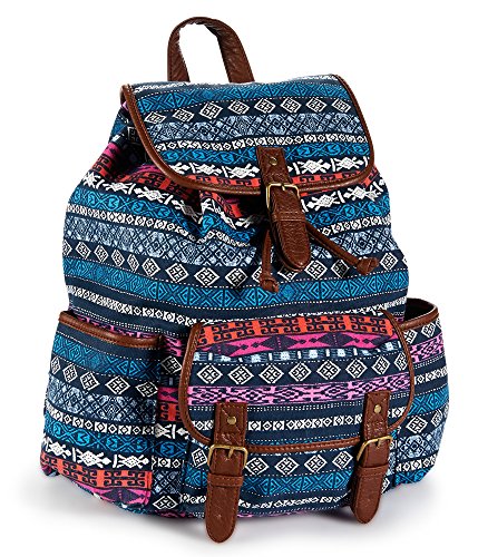 Aeropostale Women's Geo Stripe Backpack Classic Navy