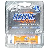 Hawaiian Tropic Ozone Sport Sunblock Lip Balm, 45 Spf, Citrus Flavor 0.14 Oz / 4 G (Pack of 12)