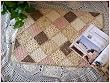 Shabby Chic frilly patched/quilted bath rug/door rug-B