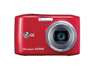 Sale Digital Cameras 2013 : GE Smart A1456W-RD 14 MP with 5 x Optical Zoom Digital Camera, Red Reviews