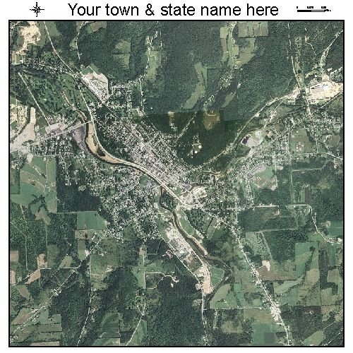 Aerial Photography Map of Wellsville, New York