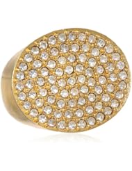 Isaac Mizrahi "Chain Gang" Large Pave Ring, Size 7