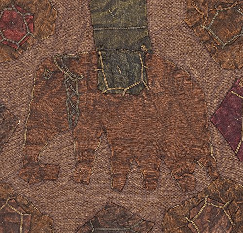 Imagen 3 de Hecho a mano del algodón indio Patch Elephant & Jogi Tamaño bordado Cojín 16 x 16 pulgadas Juego de 2 piezas