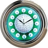 3d Sealed Neon Light PGA Golf Ball Wall Clock Clocks
