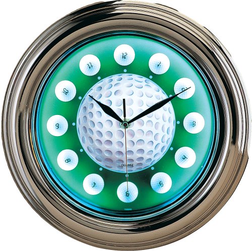 3d Sealed Neon Light PGA Golf Ball Wall Clock Clocks