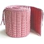 Tadpoles Classics Gingham Crib Bumper, Red