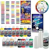 Createx KIT-SUPER16 Airbrush Super Starter Kit With Pack of 100 - 1 Ounce Paint Mixing Cups, Airbrush Book, Createx Color Chart of all 80 Colors and Pocket Mixing Color Pocket Wheel