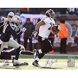 Steiner Sports NFL Ray Rice Baltimore Ravens Run Vs Patriots Horizontal Autographed 8-by-10-Inch Photograph