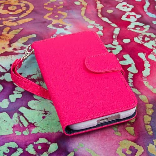 ONETOUCH Fierce Wallet Case, MPERO FLEX FLIP Wallet Case for Alcatel ONETOUCH Fierce 7024W - Pink / Navy Blue