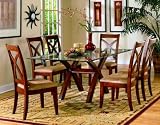 7pc Star Hill Collection Contemporary Dining Table & Chairs Set