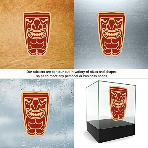 Vinyl Sticker Decals Ancient Tiki Sports Bike long board chisel stone (2 X 1,26 Inches) Fully Waterproof Printed vinyl sticker