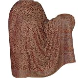Jamawar Wool Shawls and Wraps in Jacquard Design 80 x 40 (jmwr656)