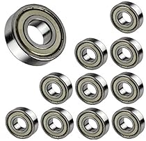 10-PIECES Ball Bearing 608 ZZ, 8x22x7mm, Shielded Deep Groove 608Z Metric By Jeremywell

