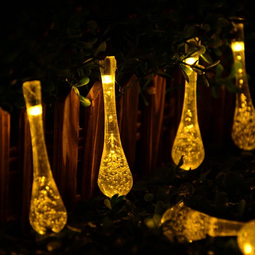 lederTEK Solar Christmas Lights 19.7ft 6m 30 LED 8 Modes Solar Light String Crystal Water Drop Solar Fairy String Lights for Outdoor, Gardens, Homes, Wedding, Christmas Party, Waterproof (30 LED Warm white)
lederTEK Solar Christmas Lights 19.7ft 6m 30 LED 8 Modes Solar Light String Crystal Water Drop Solar Fairy String Lights for Outdoor, Gardens, Homes, Wedding, Christmas Party, Waterproof (30 LED Warm white)