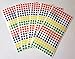 Pack of 1000 Removable Color Coding Labels, Color Coding Dots, Color Coding 1/4, Color Coding Circle Stickers, 0.25 Inches, Assorted, Round, (Similar to Avery 5795, Avery 5796)