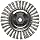 Weiler Dualife Narrow Face Wire Wheel Brush, Threaded Hole, Stainless Steel 302, Stringer Knotted