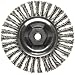 Weiler Dualife Narrow Face Wire Wheel Brush, Threaded Hole, Stainless Steel 302, Stringer Knotted