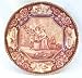 Antique Red French Toile Lady Plate Dinner Plate