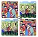 Chinese Folk Art / Chinese Gifts / Chinese Home Decor: Chinese Coasters - Chinese Folk / Peasant Paintings (Set of 4)